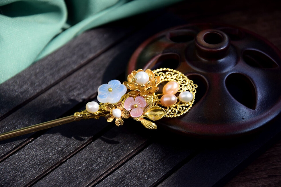 定制手工盘发发簪汉服配饰步摇古装头饰流苏簪子发饰发簪流素配锦盒