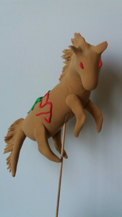 粘土糖人模型 马