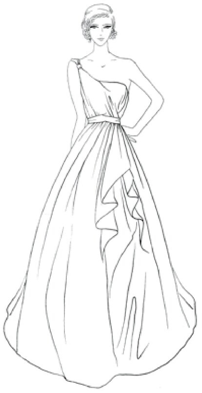 服装设计服装款式图a型服装