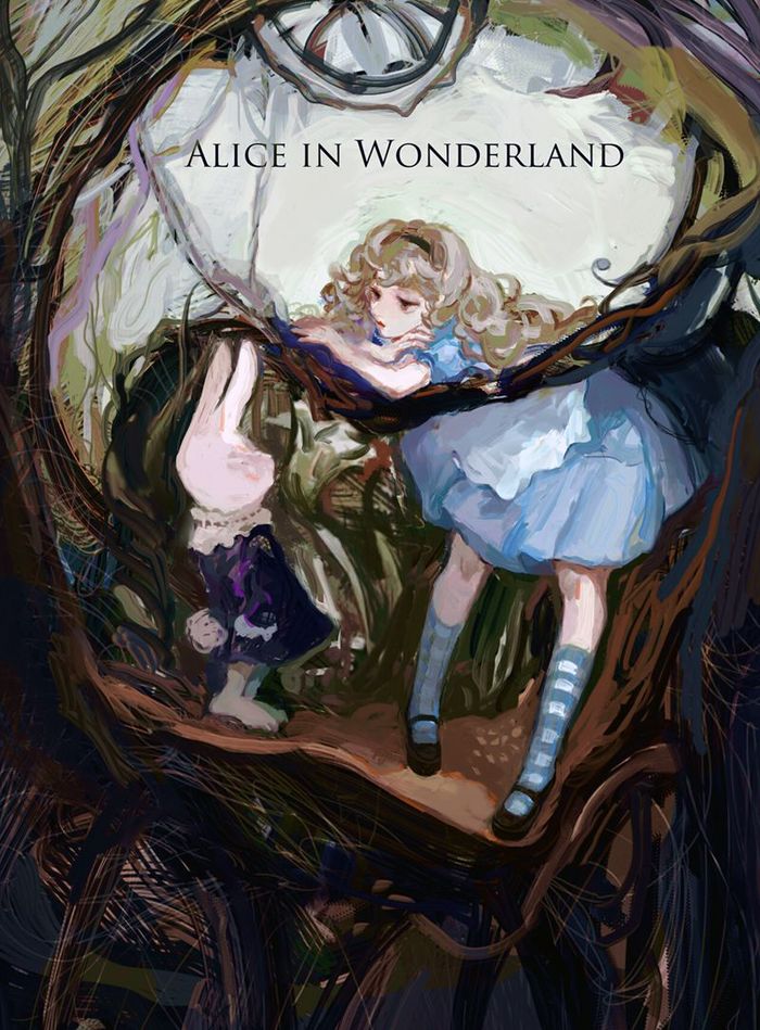 alice-未时_爱丽丝梦游仙境_涂鸦王国插画