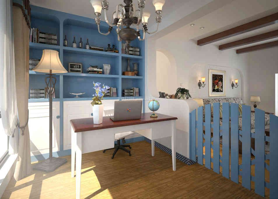 地中海小户型书房效果图
