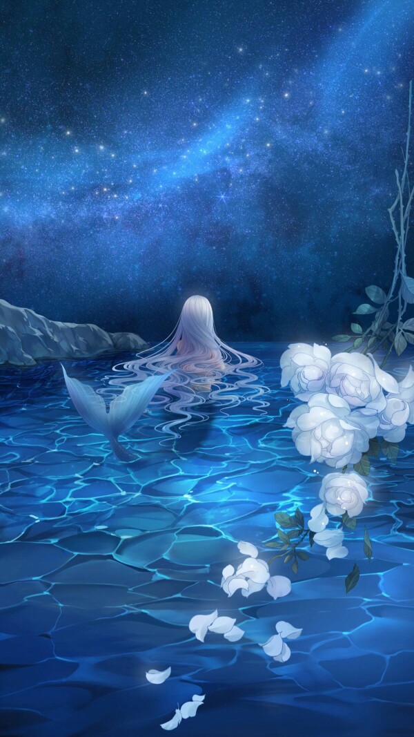蔷薇花下溪流水 壁纸#蓝1