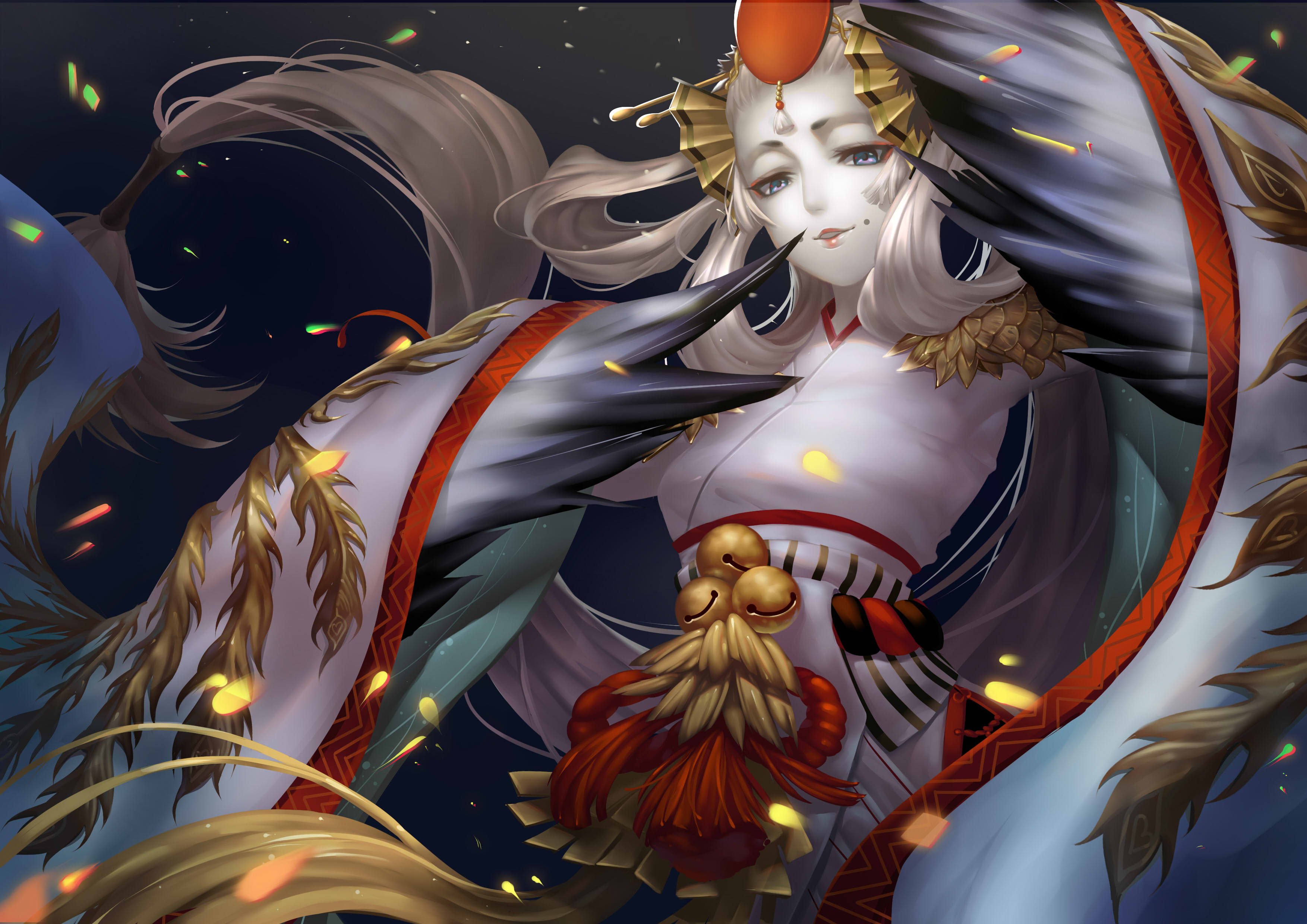 阴阳师 姑获鸟 画师:blamon 本作品pixiv id=61945921