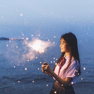 海边烟花头像