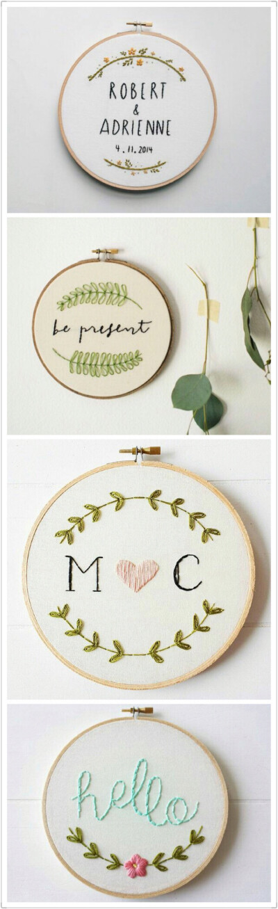 简单清新 小刺绣 手工 diy