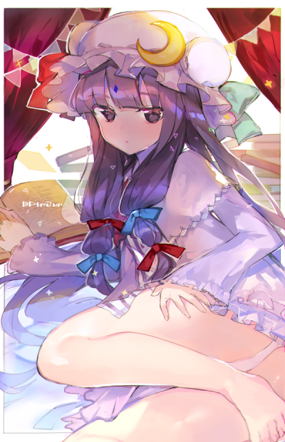 帕秋莉prpr 东方project 侵删(_ _)