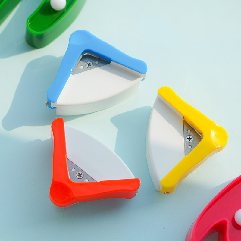 圆角器手工手帐卡纸明信片diy切圆角工具r5倒角器三色