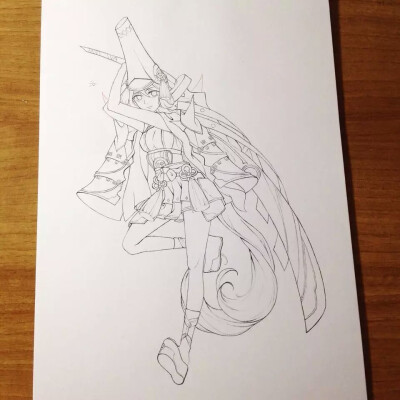 阴阳师 手游 同人 马克笔 手绘 插画 线稿 动漫 妖刀姬 (来自——兴趣