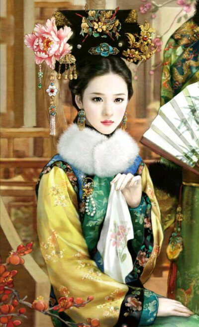 古风清朝嫔妃立绘图片