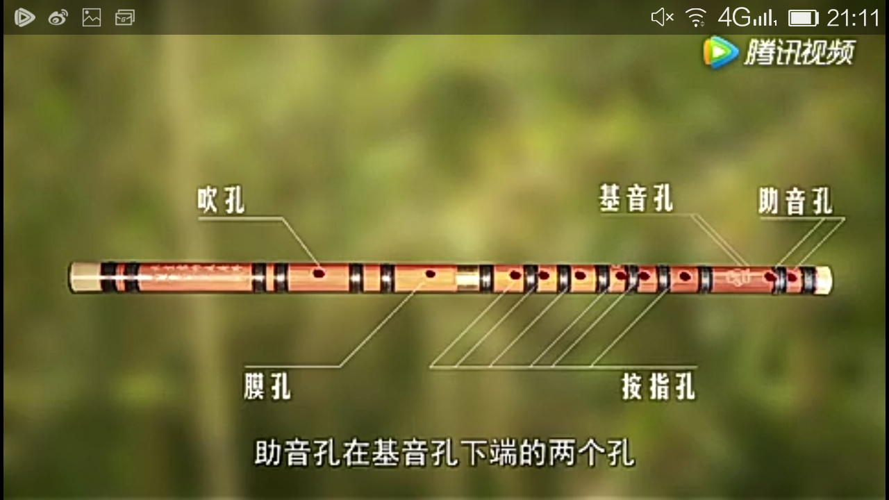 竹笛的孔位置图片图片