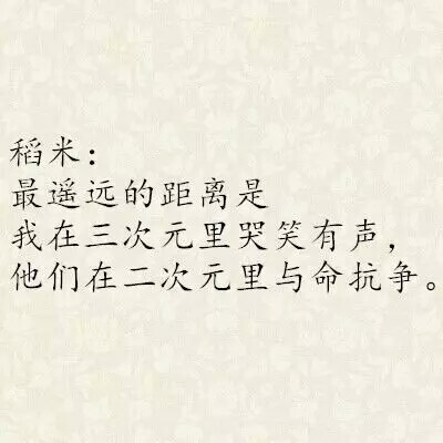 【稻米】语录