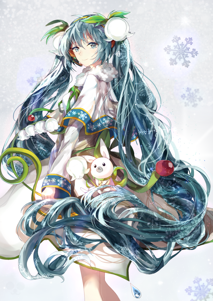 初音未来 雪未来 画师:nadine 本作品pixiv id= 48657160