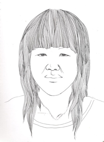 人物线描,速写,钢笔画