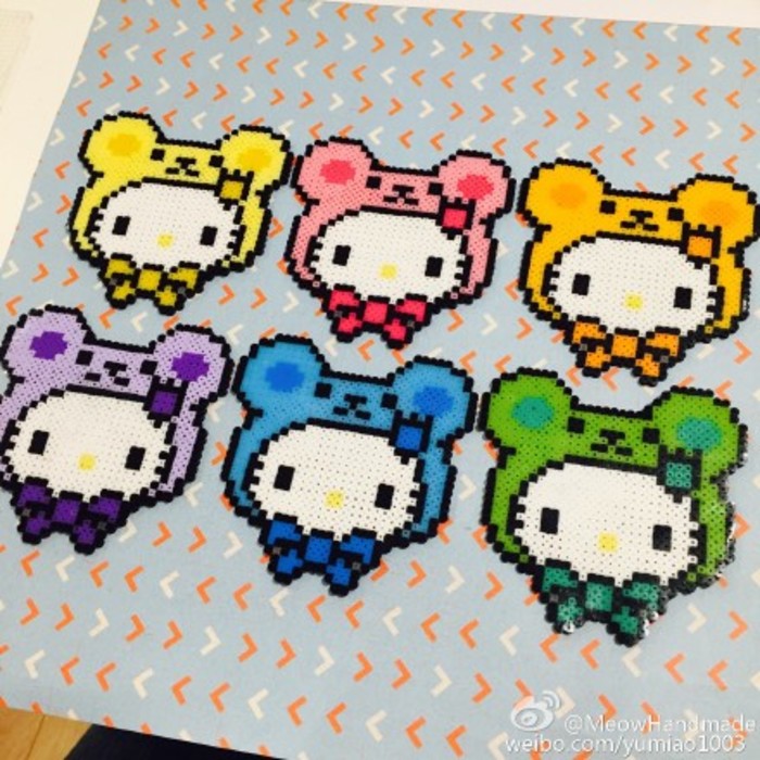 小舞家pbead拼豆kitty猫系列