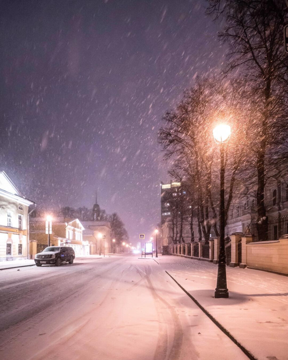 欧洲的冬天城市街道