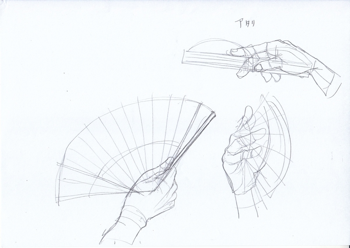 拿扇子&团扇的手部动态绘制合集,练习参考!
