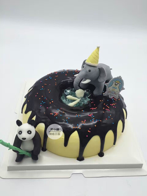 熊小糖【3d立体玩偶蛋糕】甜甜圈大象小熊猫 淘宝店:熊小糖创意烘焙
