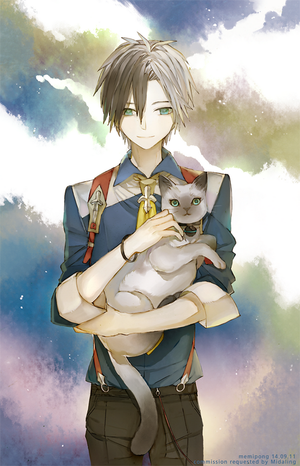少年猫插画bymemipong