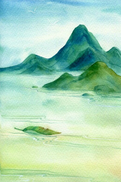 古风风景长插画