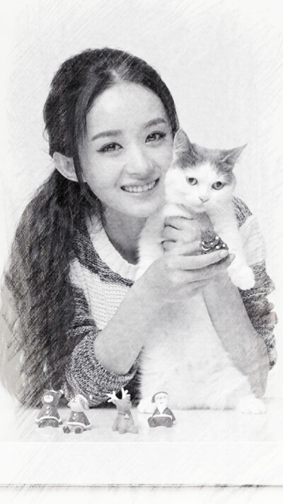 赵丽颖素描头像