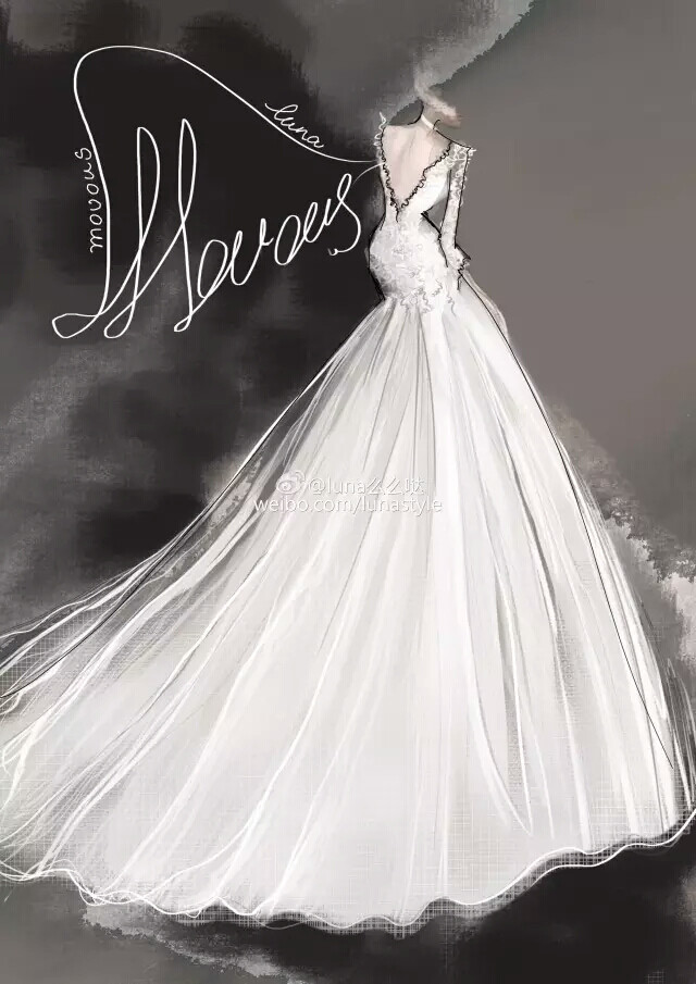 79手绘婚纱