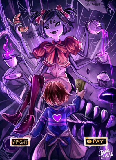 传说之下小幽灵 muffet图片