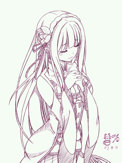 【来源pixiv,侵删】エミリア画师:茶会的猫艾米莉娅(亦译:爱蜜莉雅)