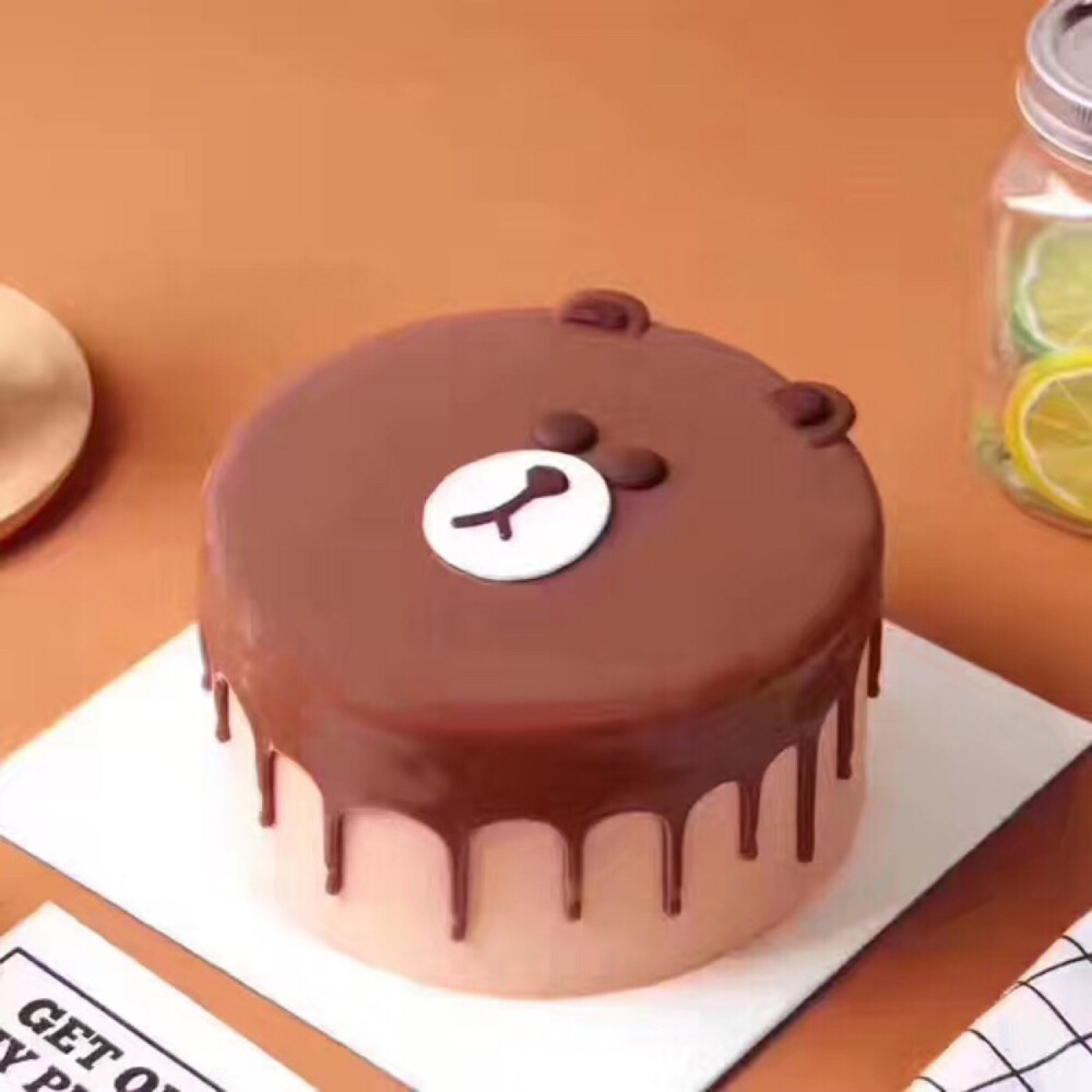 小熊淋面蛋糕