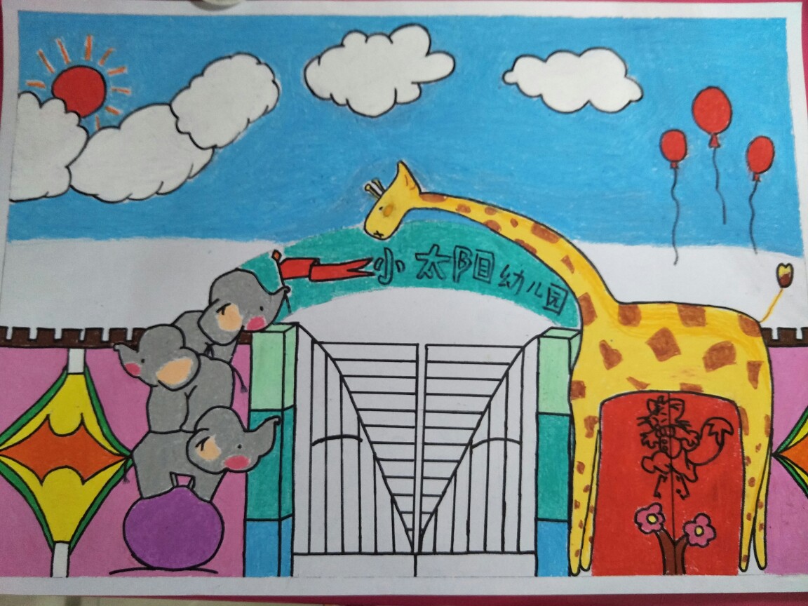 幼儿园门框彩绘图片