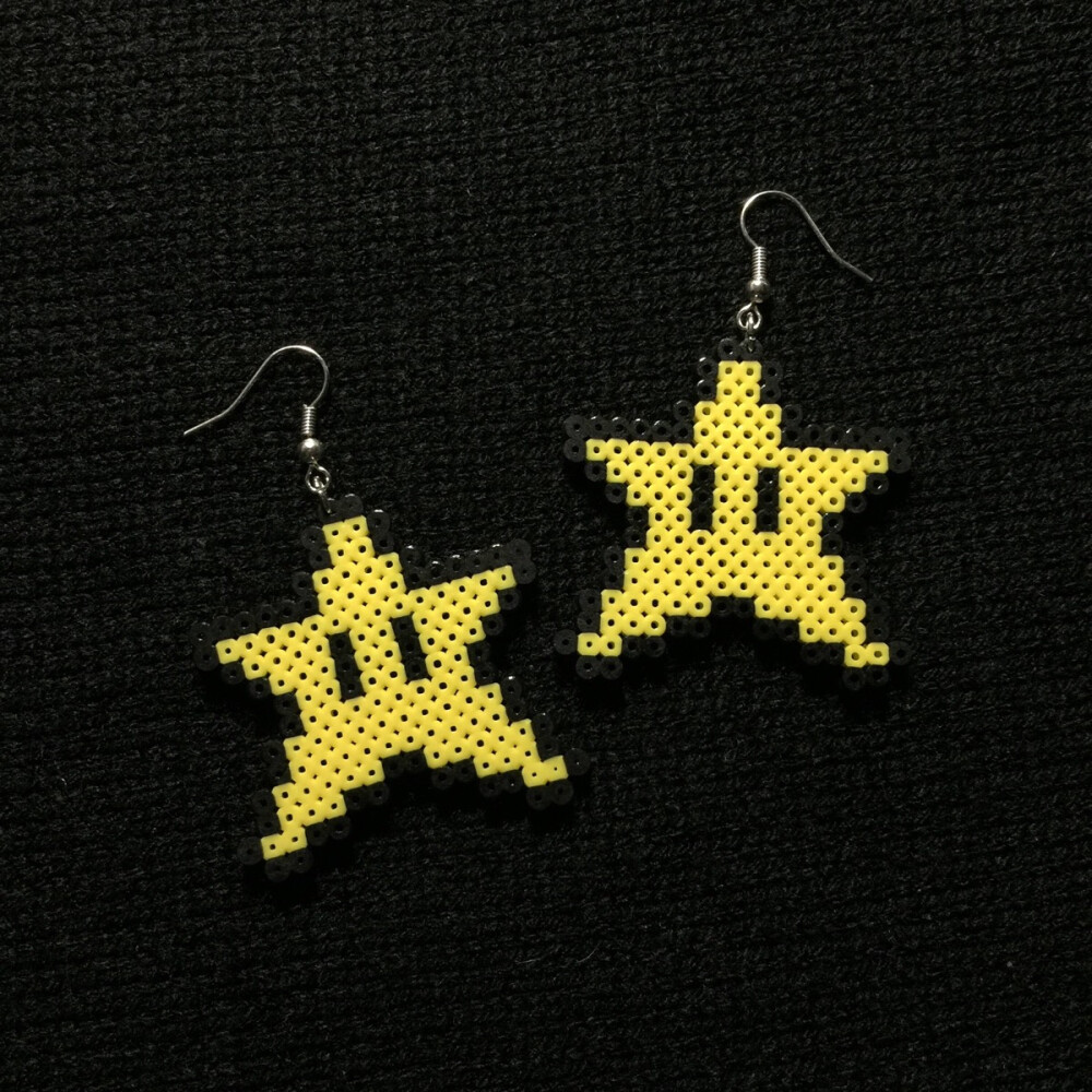 拼豆#星星耳钉