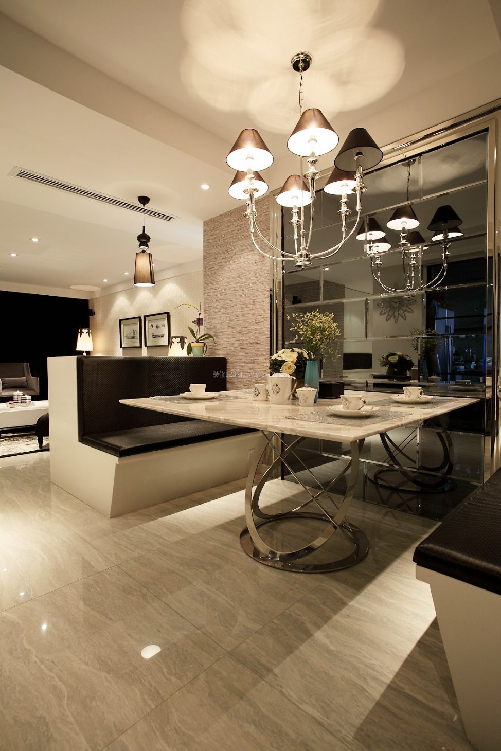 两室两厅客厅餐厅装修效果图片