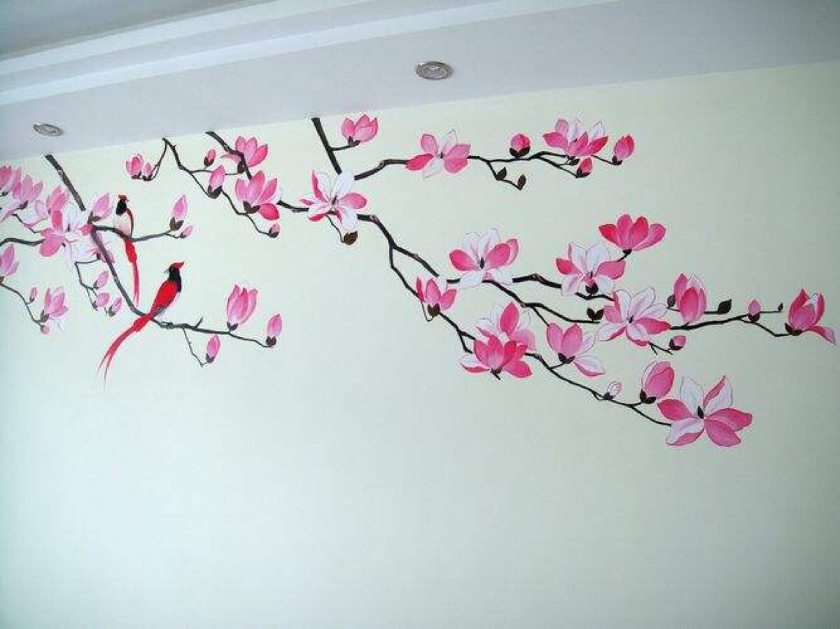 墙绘素材艺术 花卉图片