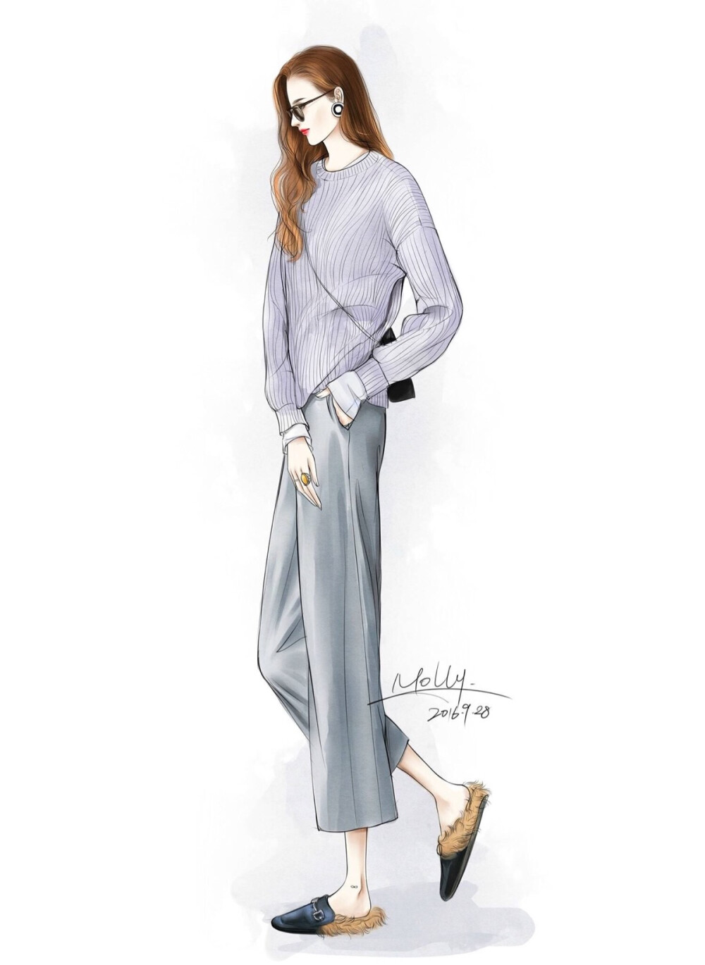 服装设计手稿时尚欧美手绘