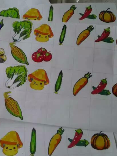 手绘蔬菜卡片