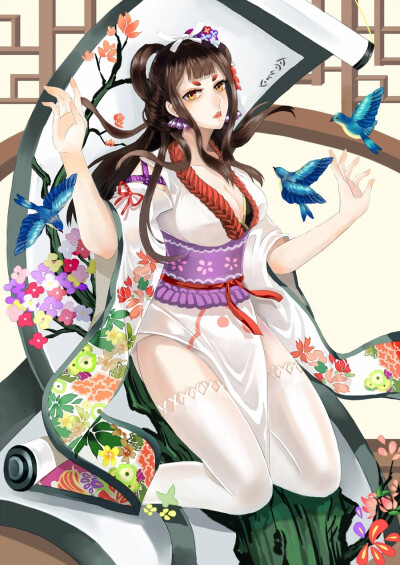 阴阳师花鸟卷皮肤 堆糖,美图壁纸兴趣社区