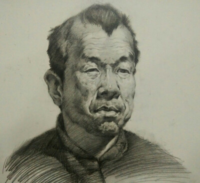 照片写生素描头像