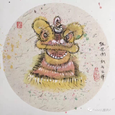 的画笔下结合了国画的色彩更有一种中国特色的味道造型也变得机灵鬼怪