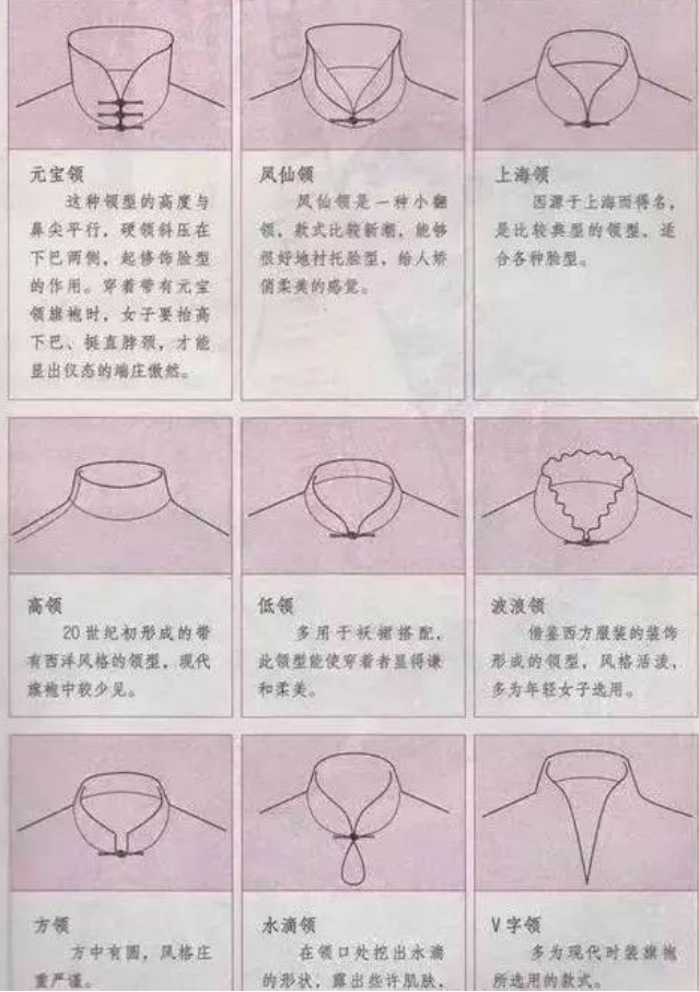 旗袍领口样式图片