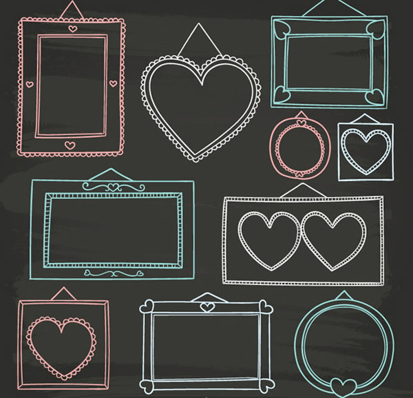 手绘相框矢量