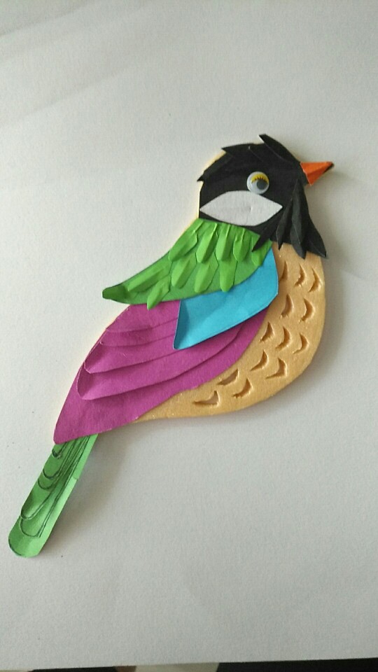 纸筒手工制作小鸟图片