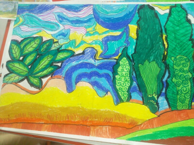 抽象儿童画环创