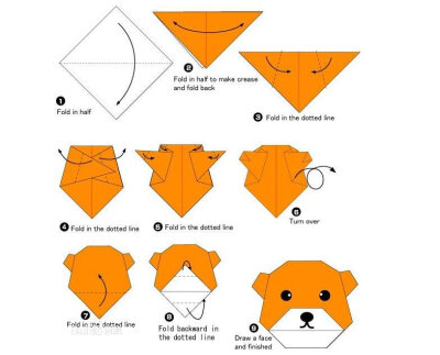 折纸小狗的步骤图图片