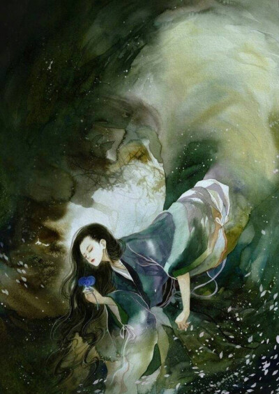 浮生物语,本土画师鹿菏.