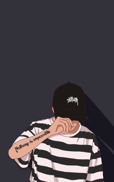stussy 潮牌 黑色 酷 高清iphone壁纸