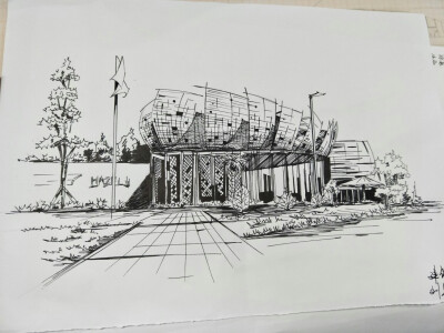 建筑作业 建筑手绘#转载请注明出处
