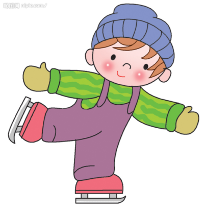 滑冰运动小人图片