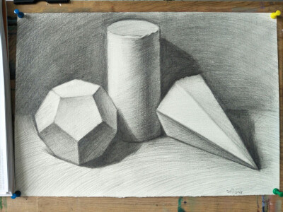 石膏素描静物组合