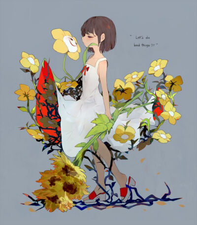 undertale头像frisk,undertalefrisk undertale——frisk&flowey "让我们干些坏事!