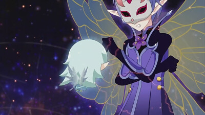 小花仙第三季 豆丁版 紫罗兰精灵齐格飞(没进化没黑化的样子)和黑化的