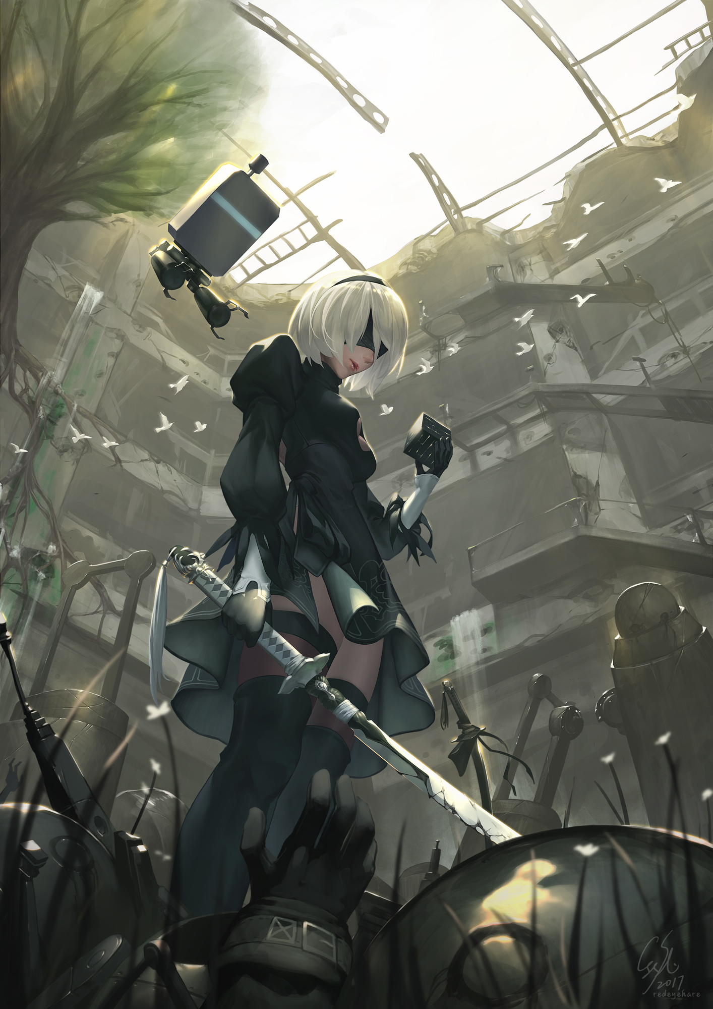 nier:automata 尼尔:机械纪元 绘师:redeyehare 本作品pixiv id=